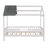 Designer-Inspired Twin Size Wood House Bed With Fence-559227052