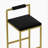 Modern Velvet Counter Height Bar Stools with Low Backrest Set of 2 Upholstered Dining Stools for Kitchen Island (Gold & Black)-1564437466-1564437464