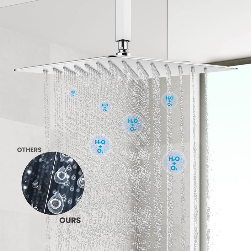 Rain Fixed Shower Head 1.8 GPM GPM, Chrome