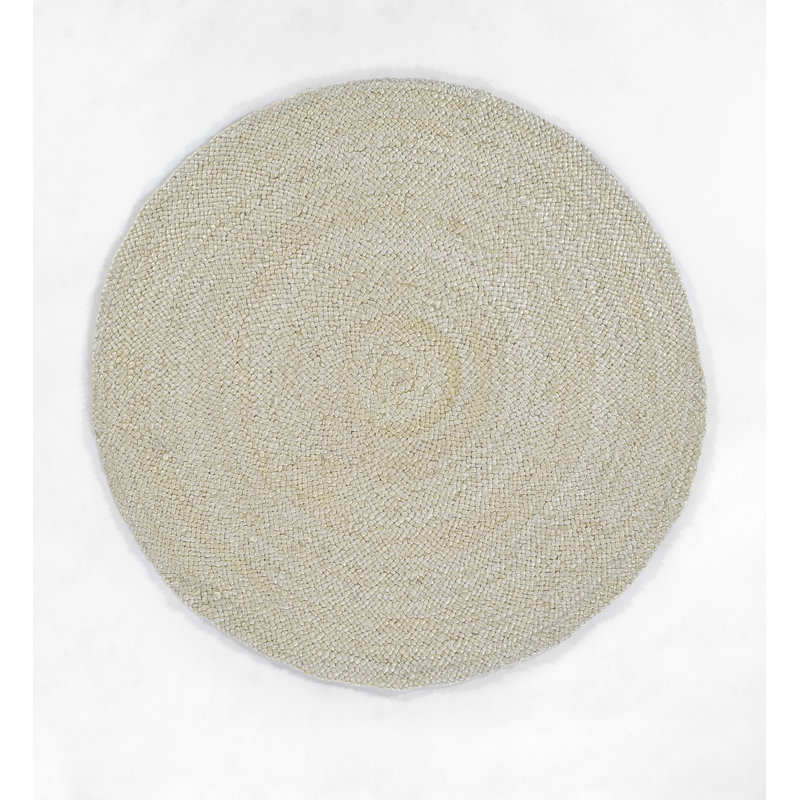 Jute / Sisal Area Rug in Beige, Round 6'