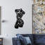 Élégante décoration murale en métal noir de 13,8 po x 26,8 po | Fabrication 100% métal durable, épaisseur: 0,05 po | Parfait pour le salon, la chambre à coucher et le bureau | Accessoire décoratif élégant pour tout espace