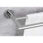 Porte-serviettes double 23,6 po, porte-serviettes de salle de bain, argent brillant