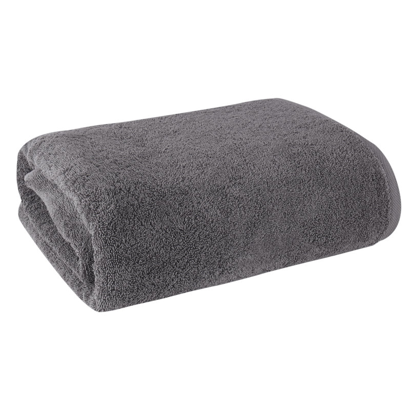Benslimane %100 Turkish Cotton Jumbo Bath Sheet, Quickdry, Gray