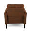 Fauteuil confortable à profil bas, bordures, noir mat, brun club confortable avec profil en microfibre