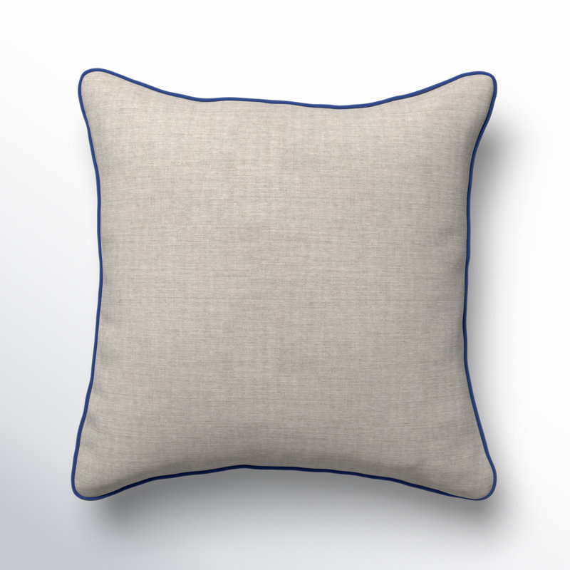 Sunbrella® Outdoor Reversible Throw Pillow, Silver/Blue, 18" x 18"