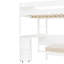 Lit mezzanine en bois avec bureau Kingsley, canapé-lit, tablette de rangement et éclairage DEL Kingsley-127343349