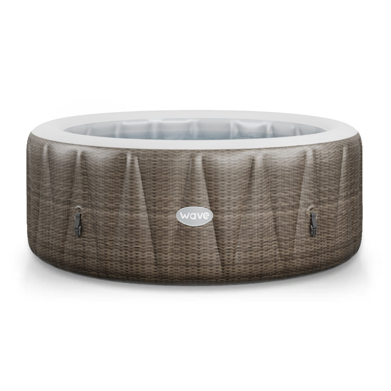 WAVE 3 Person 110 - Jet PVC Round Inflatable Hot Tub, Brown Rattan