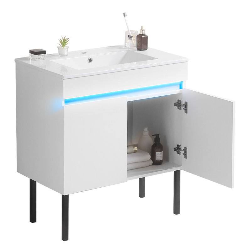 Meuble-lavabo simple avec comptoir Danar 30