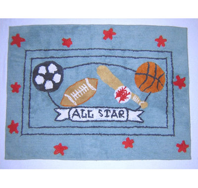 Tapis bleu Nursery