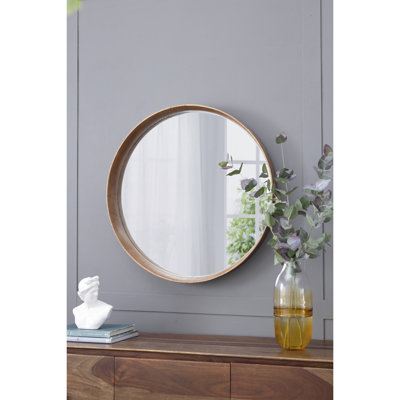 Miroir 31,5 po en bois de pin pour la décoration intérieure