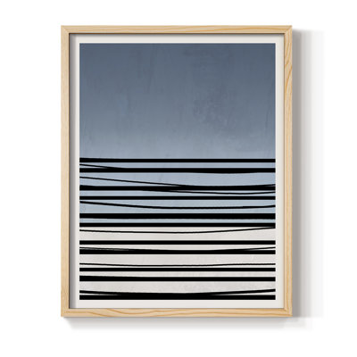Abstracto Azul II Framed Print - Solid Wood