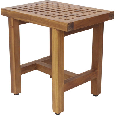 Grate Lotus 18" W Teak Shower Bench