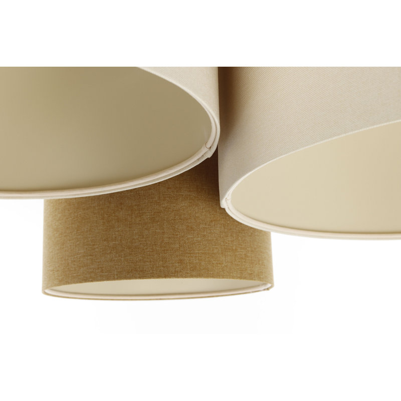 Avaughn Flush Mount, White/Brown
