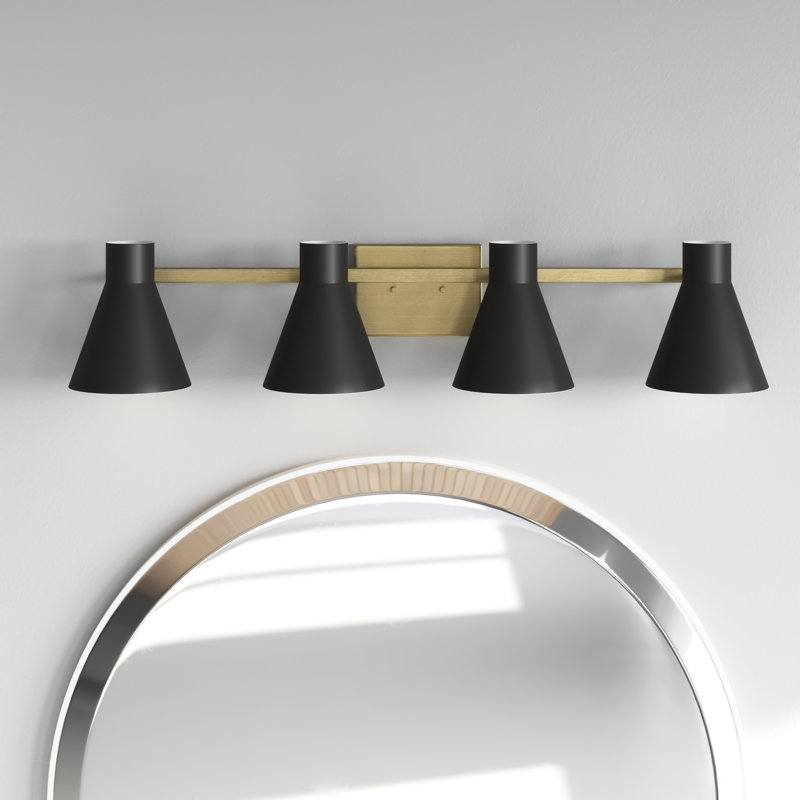 Byers 4 - Light Dimmable Vanity Light, Gold, No