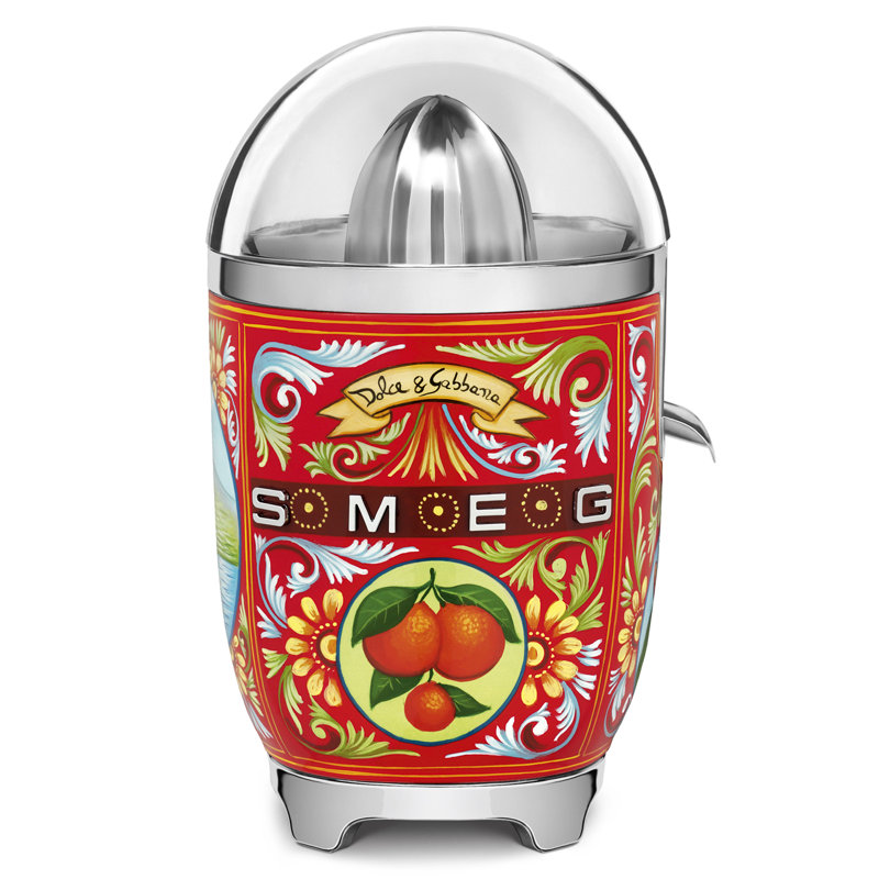 Smeg x Dolce Gabbana D&G Citrus Juicer, Silver/Red