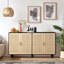 Rangement décoratif à 4 portes, noir - pour chambre à coucher, salon, bureau, construction, grande capacité de rangement, tablette réglable, armoire facile à assembler et à nettoyer, construction robuste,-120258866-120258867