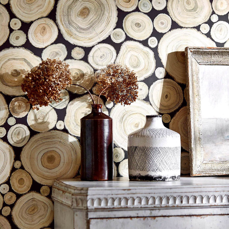 Alnwick Logs Wallpaper, Ash