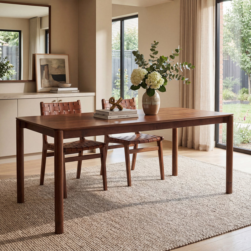 Solid Wood Dining Table, Walnut