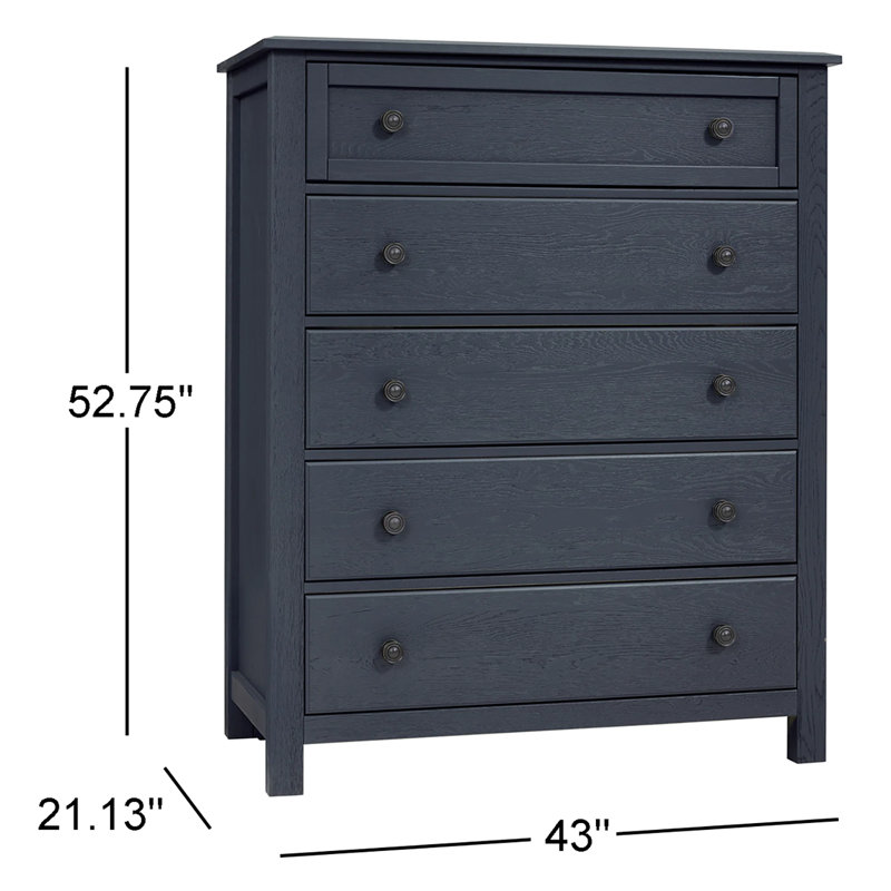 Lewin 5-Drawer Chest, Indigo