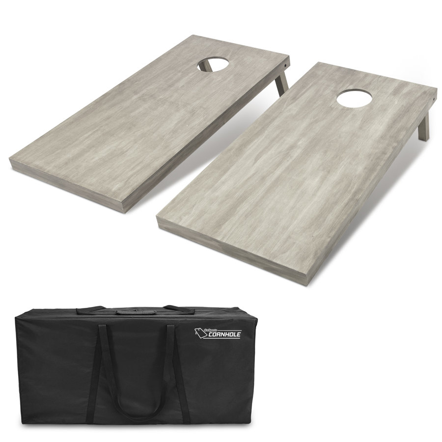 2' x 4' Solid Wood Cornhole Set with Carrying Case