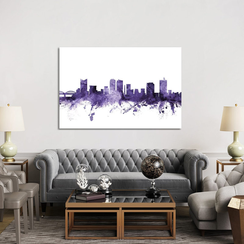 Fort Worth, Texas Skyline by Michael Tompsett - 1 Piece Wrapped Canvas Wall Art, 152.5 cm H x 101.5 cm W