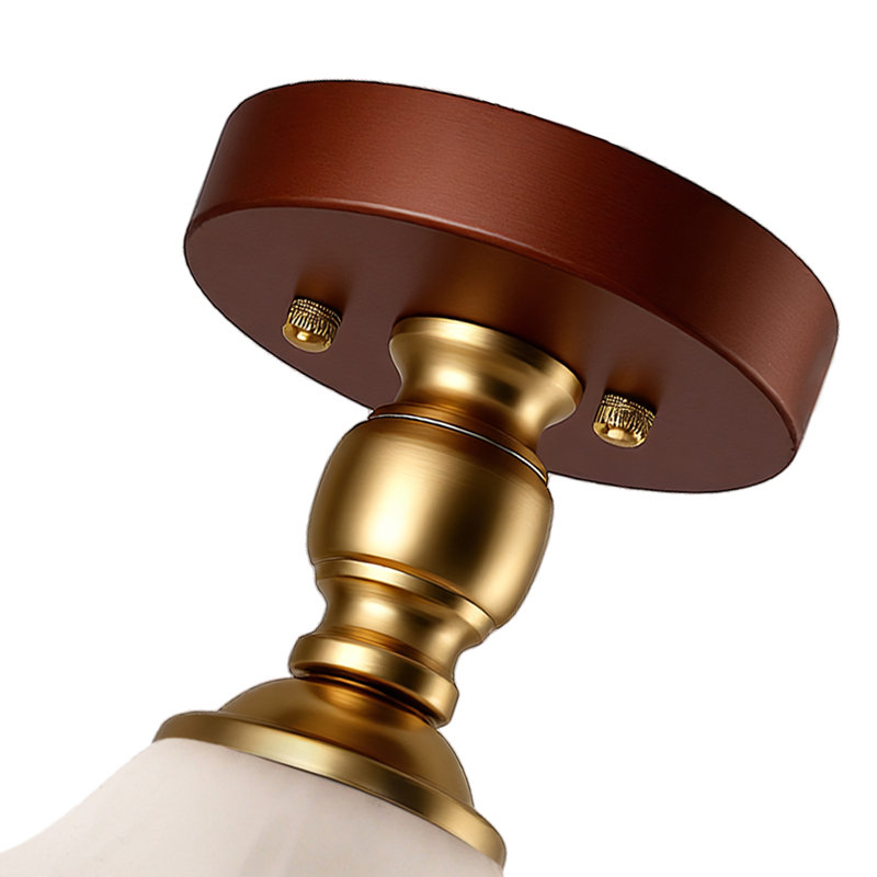 8.5in. 1 - Light Semi Flush Mount Ceiling Light For Bedroom Hallyway Entry Balcony, Vintage Style Small Chandelier