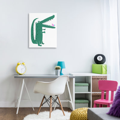 Alligator & Bird Friends Canvas, design by Carla Daly