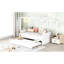 Lit à baldaquin simple avec lit gigogne en blanc - Chambre moderne et élégante Essential Day crée un confort serein