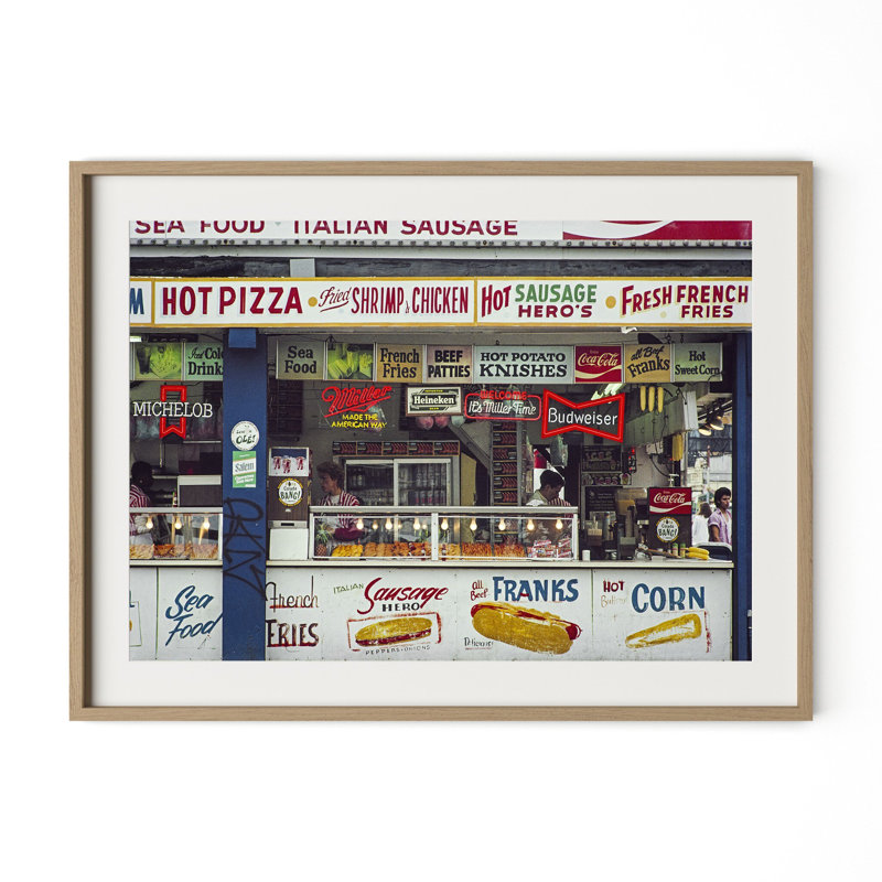 Coney Island Snacks By Barbara Alper, W 48" x H 36", White Oak