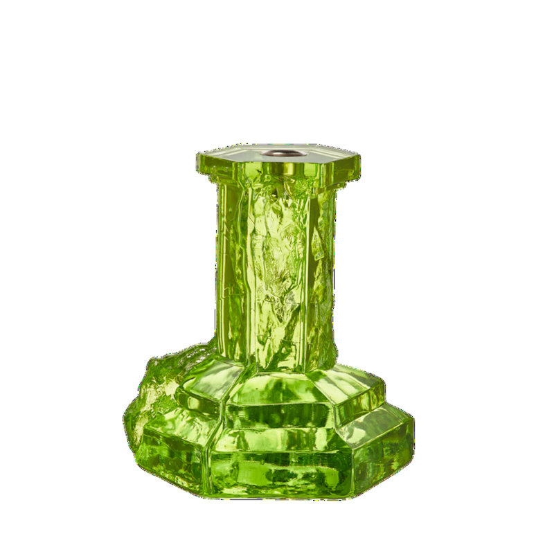 Rocky Baroque 6.9'' H Glass Tabletop Candlestick
