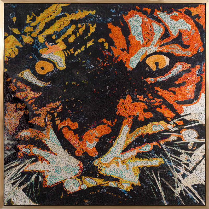 Spirit Animal Tiger, 48" H x 48" W