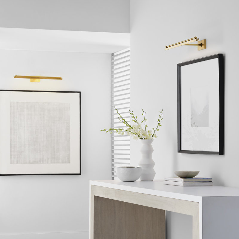 Kal Dimmable LED Wall Mounted Picture Light, Polished Nickel