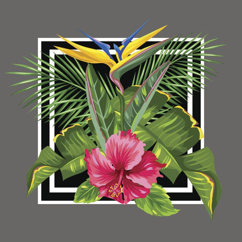 Palm Branches par - impression sur toile tendue, H 12 po x l 12 po
