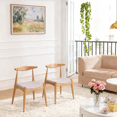 Ensemble de 2 chaises de salle à manger, parfaites pour un décor de maison de campagne et de style Mid-Century
