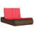 Red Cushion/Brown Frame