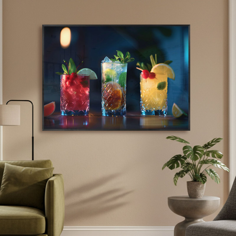 Single Picture Frame LED Illuminated Wall Art Wall Art on Glass / Aluminium, 61 cm H x 85 cm W