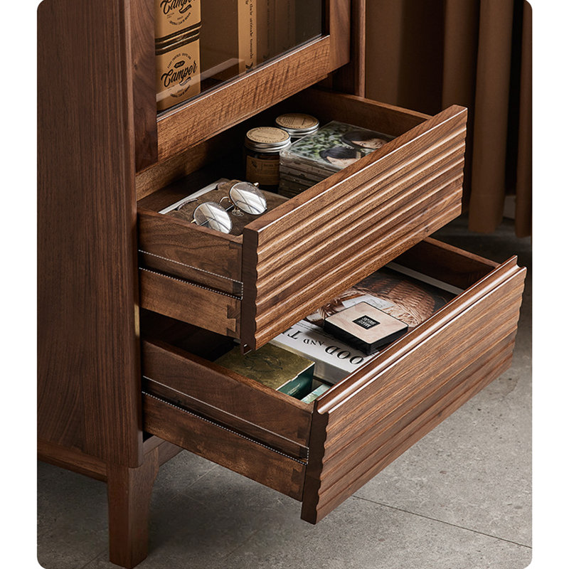 Armoire d'appoint verticale à porte en verre