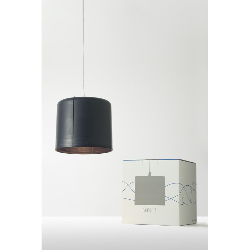 Be.pop 1 - Light Cylinder Pendant, Light Grey, Black