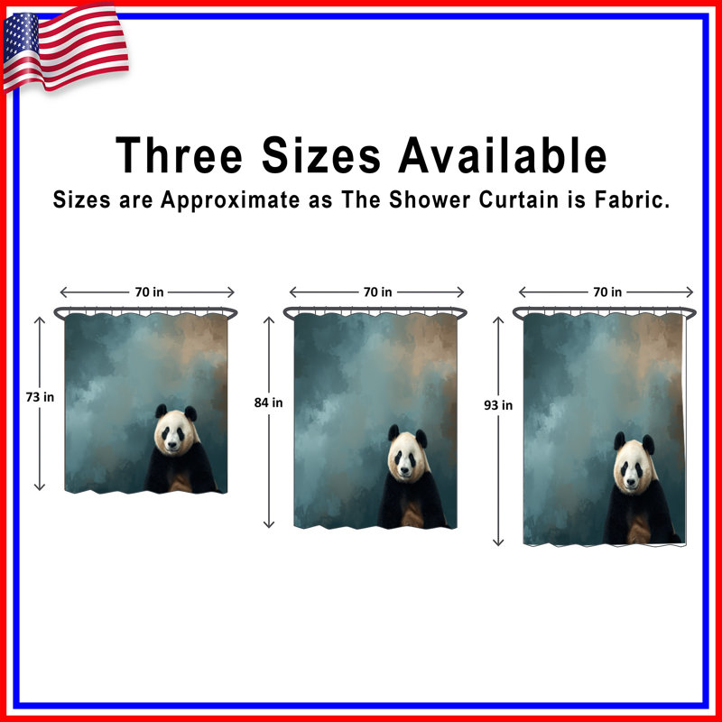 Rideaux de douche Panda, 70in W x 72in H