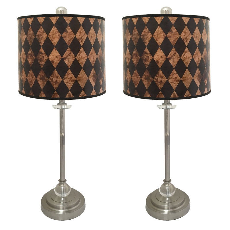Dimaina Crystal Buffet Lamp, Bronze/Brown