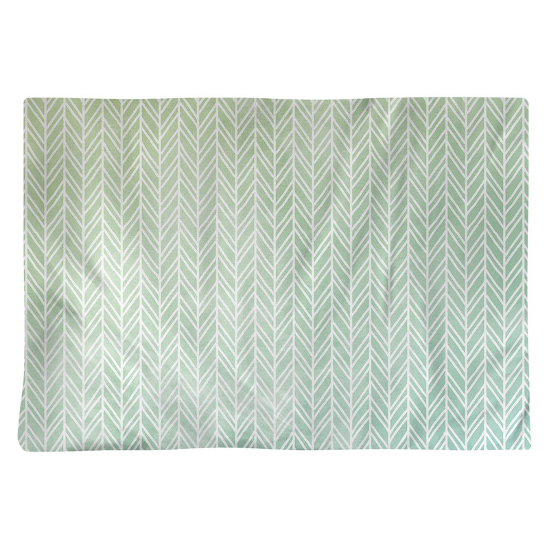 Napperon en coton 18 po herringbone, Bleu / Jaune