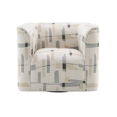 Darya Beige Pattern Fabric Chair W/Swivel