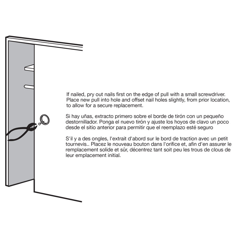 Poignée de porte de garde-robe Prime-Line