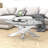 Modern Glass Top Oval Single Coffee Table