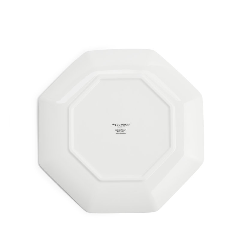 Gio Platinum Accent Plate Octagonal 9.21"