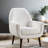Accent Chair, Modern Design With Boucle, Foam Seat, Solid Wood Legs Boucle Upholstery, Legs, Look