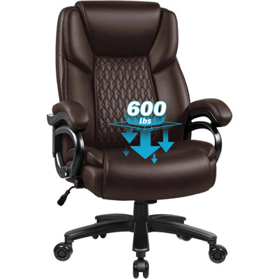 Carter Big and Tall Office Chair 500lbs, Adjustable Lumbar Support Executive Office Chair