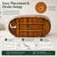 Baignoire profonde autoportante en bois massif 54 "x 28,5" Ofuro