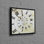 Impression d'horloge rétro intemporelle sur toile de coton parfaite pour un cadeau de bureau ou de mariage avec effet 3D moderne personnalisé