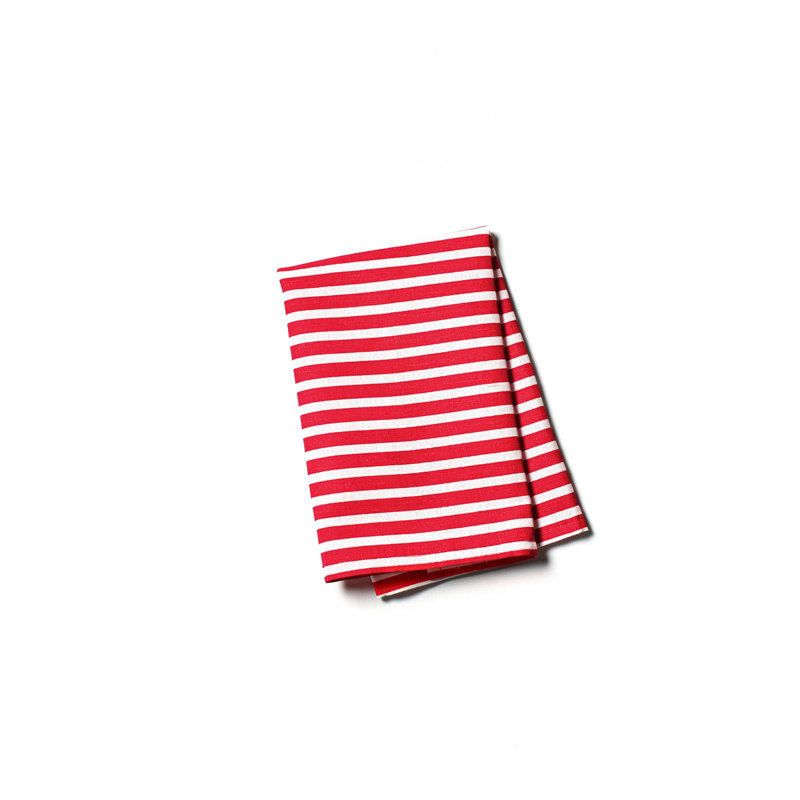 Red Stripe Medium Hand Towel, 28" L x 16" W